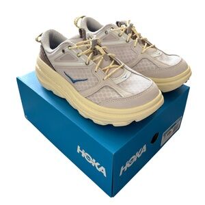 Hoka U Bondi B3LS Grout Vintage Yellow Sneakers Size 8